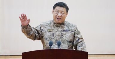 Xi Jinping in camouflage.