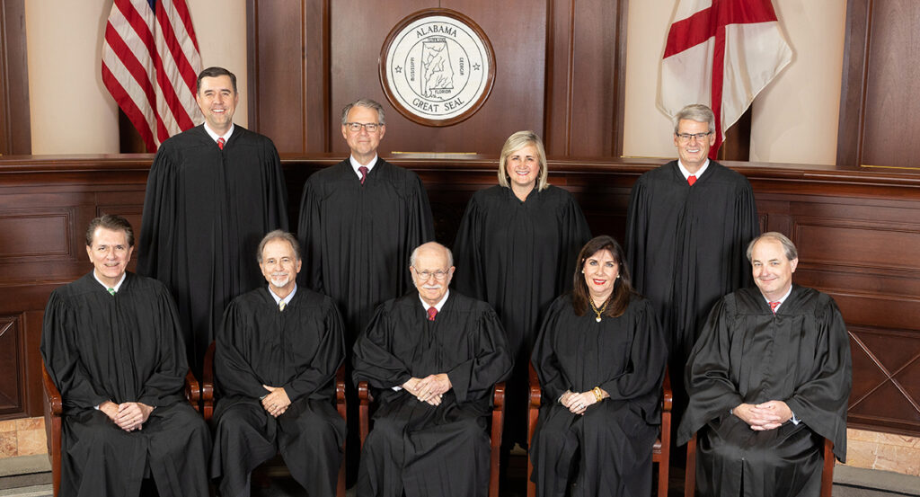 Justices on the Alabama Supreme Court