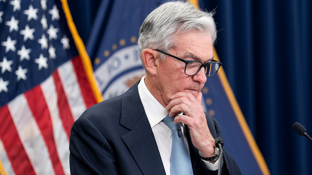 Federal Reserve Chair Jerome Powell in a suit