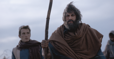 AbrahamAbraham (Nicolas Mouawad) and Isaac (Edaan Moskowitz) head toward Mount Moriah in the film 