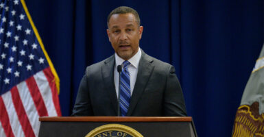 U.S. Attorney Breon Peace speaks at a Department of Justice press conference