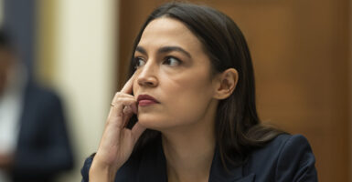 Rep. Alexandria Ocasio-Cortez, D-N.Y., at a Financial Services Committee hearing.