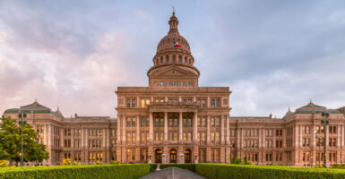 The Texas Capitol Building in Austin, Texas.