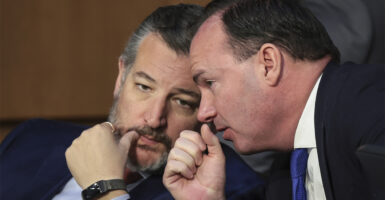 Senators Ted Cruz and Mike Lee at a hearing