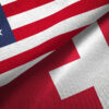 U.S. and Swiss flags