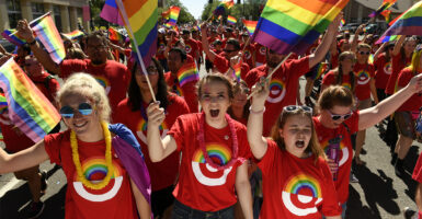 Target employees in an LGBTQ Pride Parade