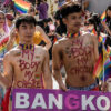 Men parading for Bangkok Rainbow Organization