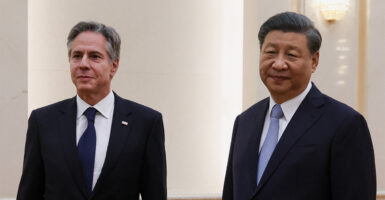 U.S. Secretary of State Antony Blinken with Chinese President Xi Jinping