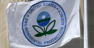 EPA flag flies at the agency's headquarters in Washington, D.C.