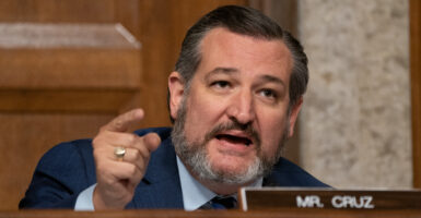 Republican Texas Sen. Ted Cruz is accusing the Department of Justice of "aggressively targeting" pro-life activists while failing to properly investigate the slew of attacks on pro-life pregnancy centers throughout the country. (Photo by Ken Cedeno-Pool/Getty Images)