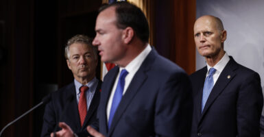 Mike Lee, Rand Paul, and Rick Scott in suits