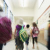 Children in a school hallway