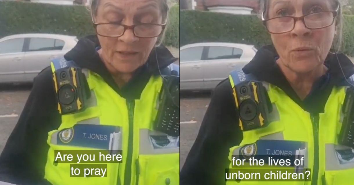 'Are You Here to Pray for the Lives of Unborn Children?' Cop Asks Woman Praying Silently