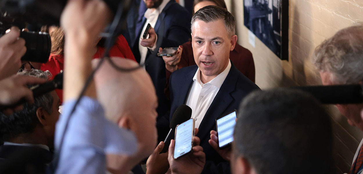 Rep. Jim Banks Demands That Air Force Justify Threatening Airmen's Careers for Attending Conservative Rally