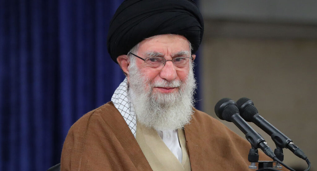 Ayatollah Ali Khamenei in clerical robes