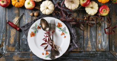 a thanksgiving table setting