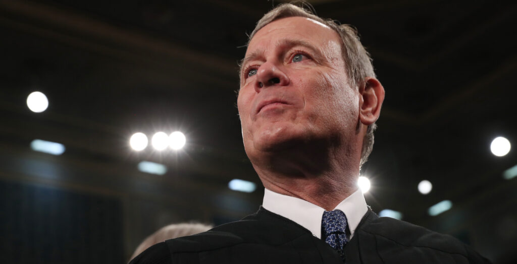 Authorities have uncovered another threat to the life of a Supreme Court Justice. Pictured: U.S. Supreme Court Chief Justice John Roberts awaits the arrival to hear President Donald Trump deliver the State of the Union address in the House chamber on February 4, 2020 in Washington, DC. (Photo: Leah Millis-Pool/Getty Images)