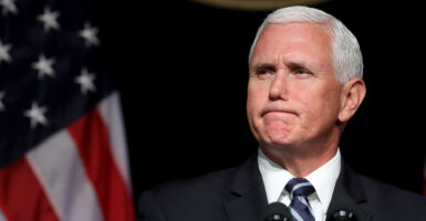 Former Vice President Mike Pence's organization Advancing American Freedom will release their "Future of Freedom" agenda on Friday morning, ahead of the 51st annual March for Life. Pictured: Pence announces the Trump Administration's plan to create the U.S. Space Force by 2020 during a speech at the Pentagon August 9, 2018 in Arlington, Virginia. (Photo: Chip Somodevilla/Getty Images)