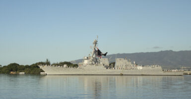 Large Navy ship appears at Pearl Harbor