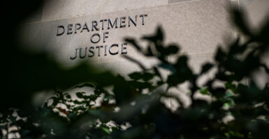 The Department of Justice reportedly advised the DC Medical Examiner to discard the remains of aborted babies, according to an attorney with the Thomas More Society. Pictured: The Department of Justice (DOJ) building on Thursday, Aug. 18, 2022 in Washington, DC. (Kent Nishimura / Los Angeles Times: Getty Images)