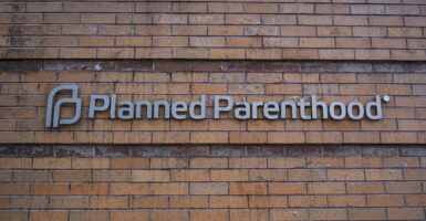 Planned Parenthood signage on August 19th 2022 in New York City. (Photo by Bill Tompkins/Getty Images)
