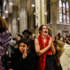 People react to Billy Porter's singing during the funeral of a transgender community activist at St. Patrick's Cathedral on February 15, 2024 in New York City. (Photo by Stephanie Keith/Getty Images)