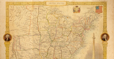 Antique map of the United States.