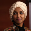 Rep. Ilhan Omar wears a head covering