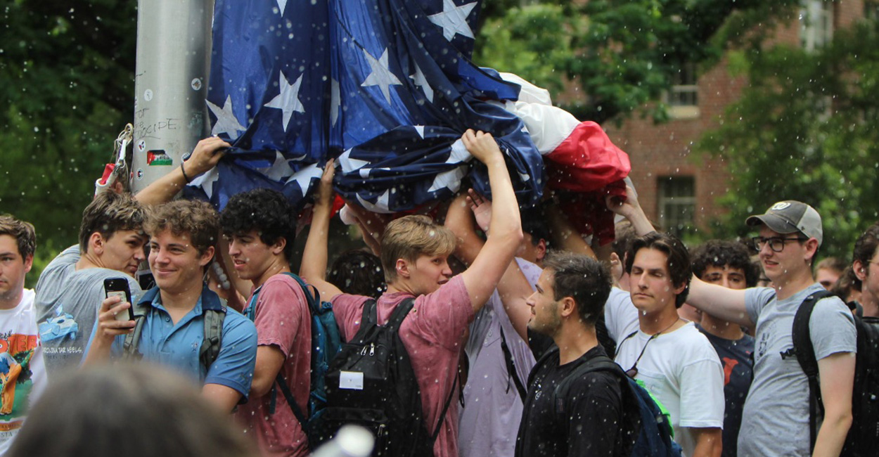 Amid Pro-Palestine Protests, These Fraternity Brothers Prove Patriotism Endures at US Colleges