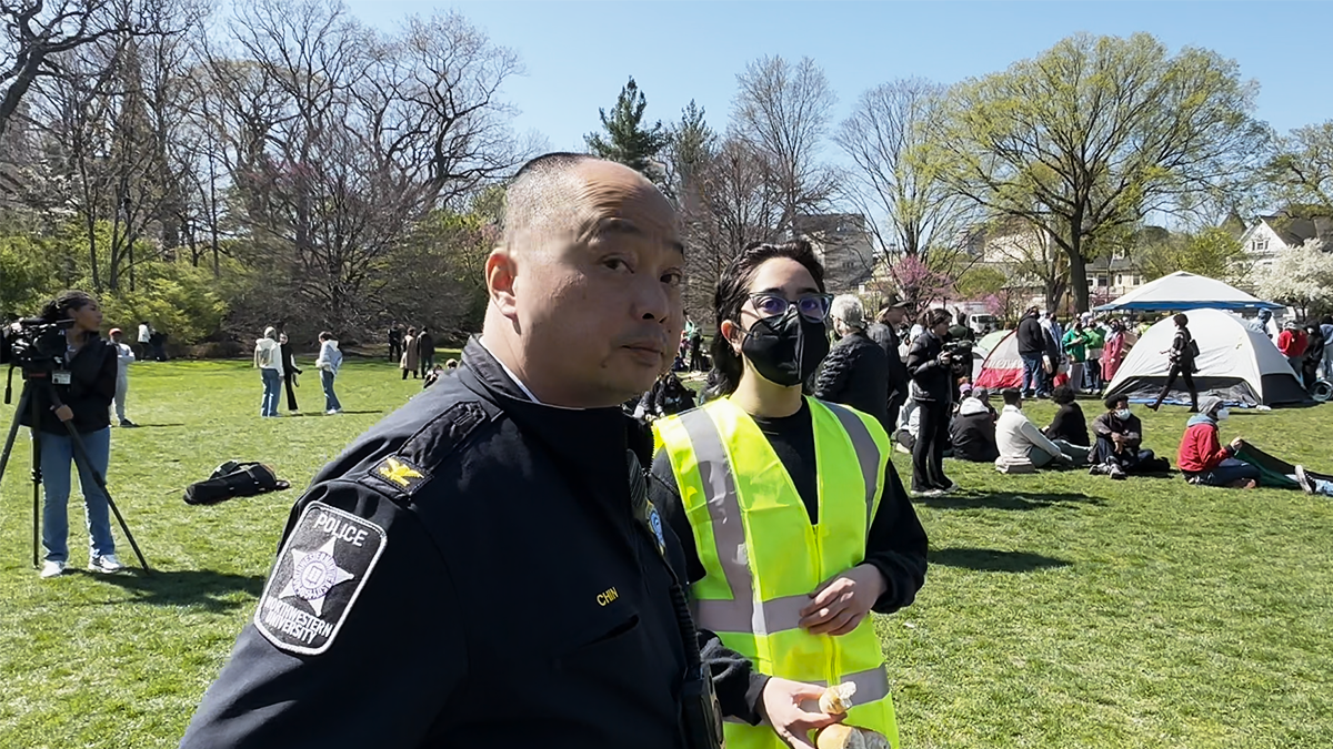 EXCLUSIVE: Videos Show Northwestern U. Police Refusing to Report Crimes at   Anti-Israel Protests