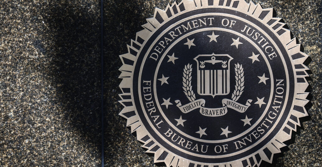 The official logo of the Federal Bureau of Investigation.