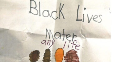 A child's drawing about "Black Lives Matter."