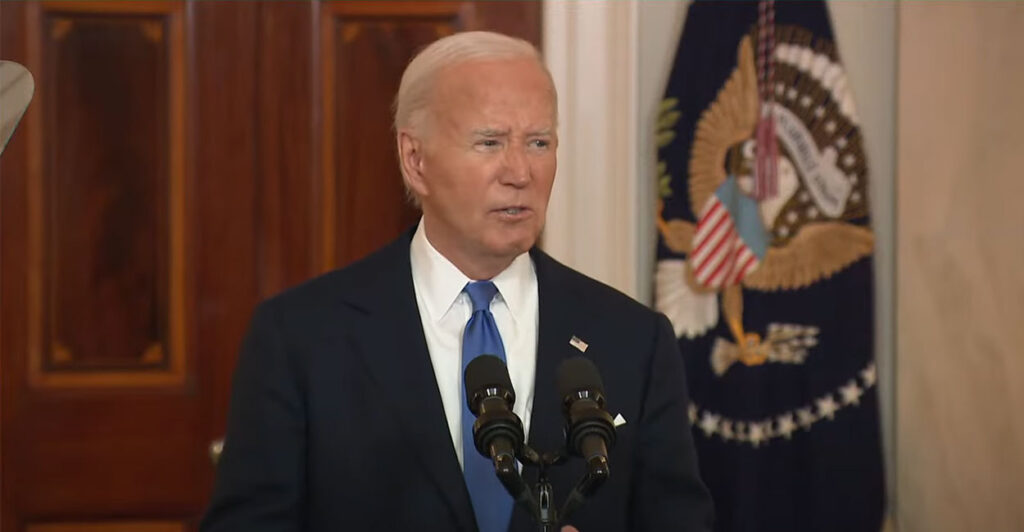 Joe Biden in a suit with a tie