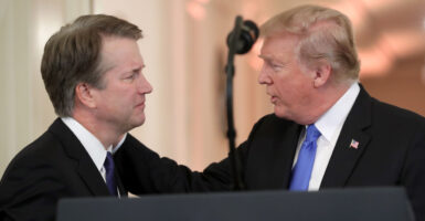 U.S. President Donald Trump introduces U.S. Circuit Judge Brett M. Kavanaugh as his nominee to the United States Supreme Court during an event in the East Room of the White House July 9, 2018 in Washington, DC. (Photo: Chip Somodevilla/Getty Images)