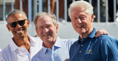 Barack Obama, George W. Bush, and Bill clinton