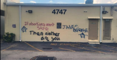 Vandalism at a pregnancy center