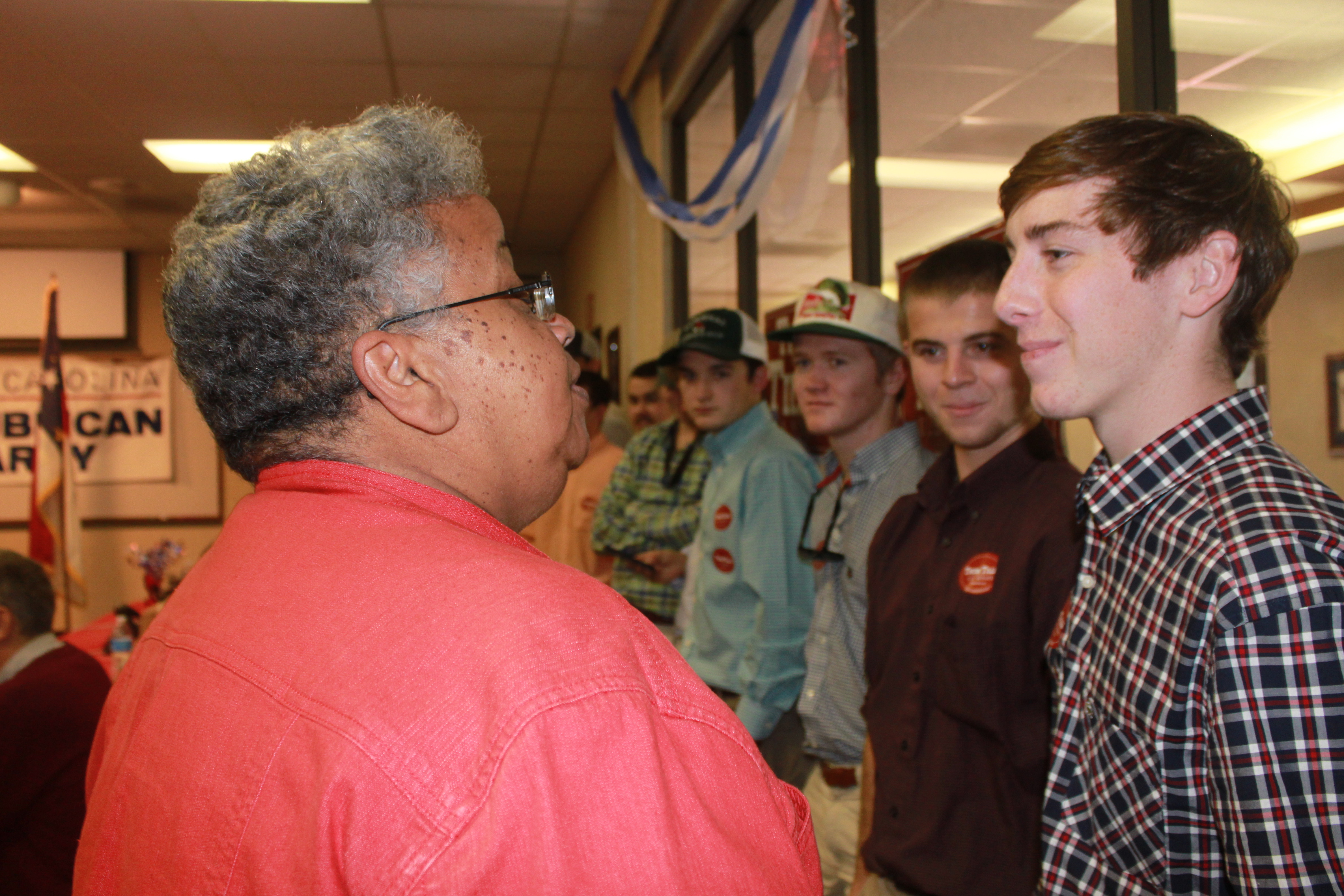 Ada Fisher, the Republican National committeewoman for North Carolina, tried to relate with college students. Photo: Josh Siegel/The Daily Signal