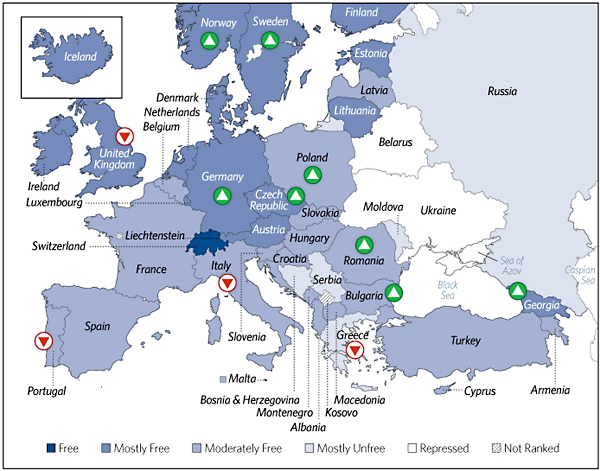 Index Europe Map
