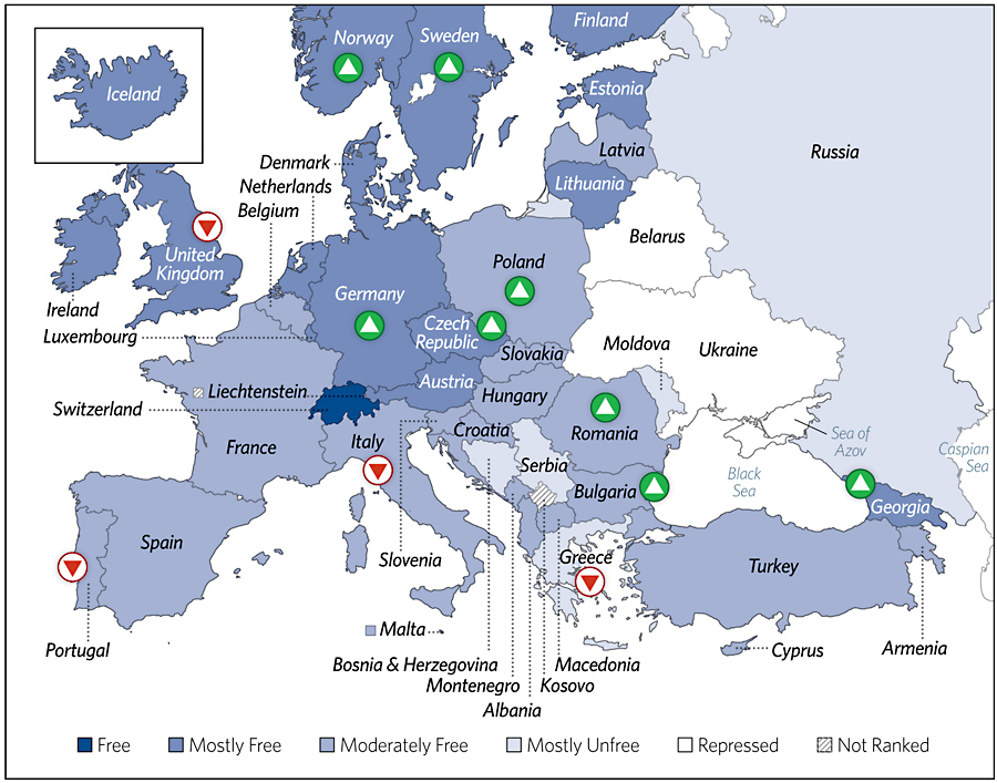 Index: Europe Map