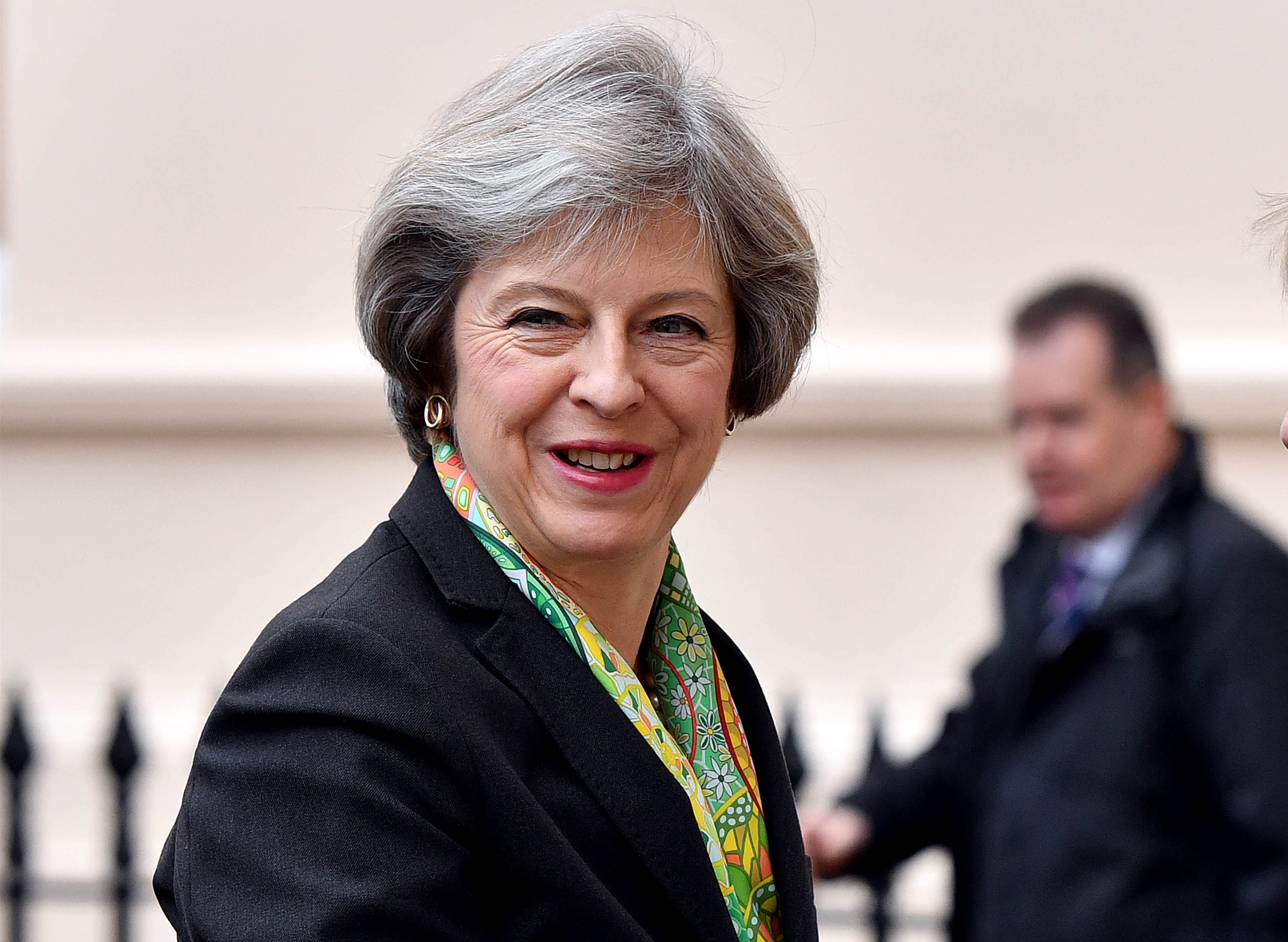 Theresa May became prime minister in the wake of Britain's June 2016 referendum vote to leave the European Union. (Photo: Andrew Parsons/i-Images / Polaris/Newscom)