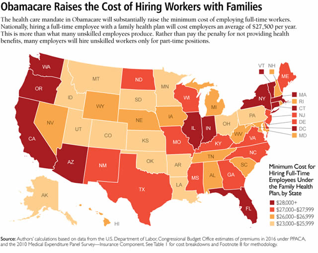 Obamacare Raises the Cost of Hiring Workers with Families